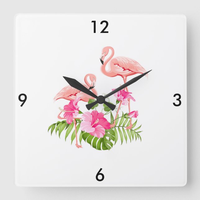 Horloge Flamant rose (Recto)