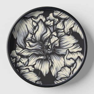 Horloge Fleur Baroque Sombre