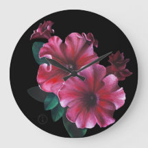 Horloge fleur de pétunia