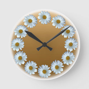 Horloge Fleur sauvage marguerite Horloge à fleurs