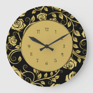 Horloge fleurie de la décoration murale