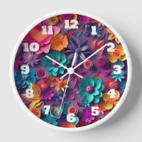 Fleurs de printemps colorées Motif