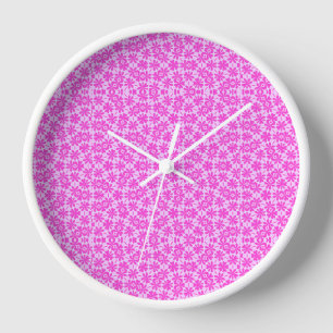 Horloge Fleurs Fuchsia