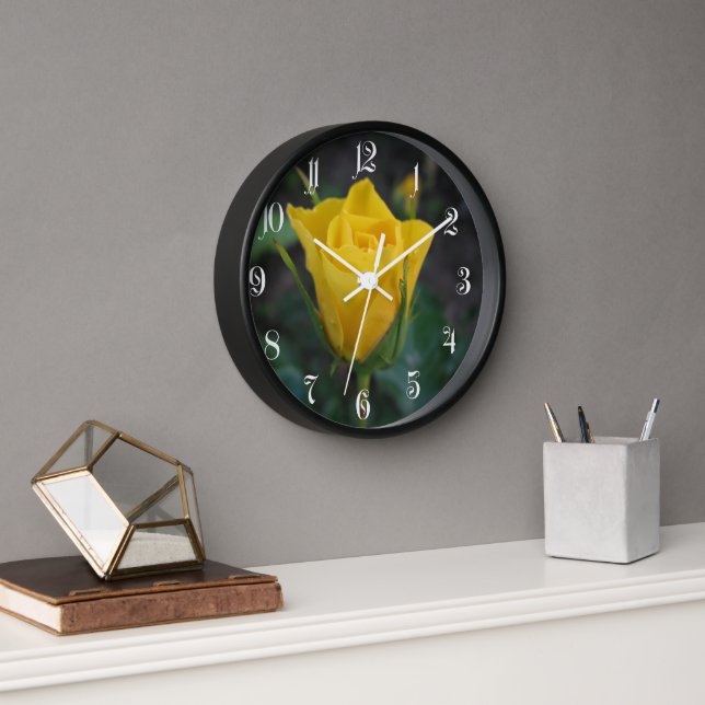 Horloge Floral Yellow (Bureau)