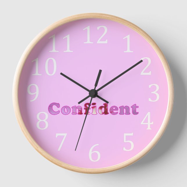 Horloge florale confiante en rose  (Recto)