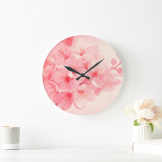 Horloge Florale Rose - Décor Maison En Fleur Rose