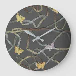 Horloge flottante des papillons