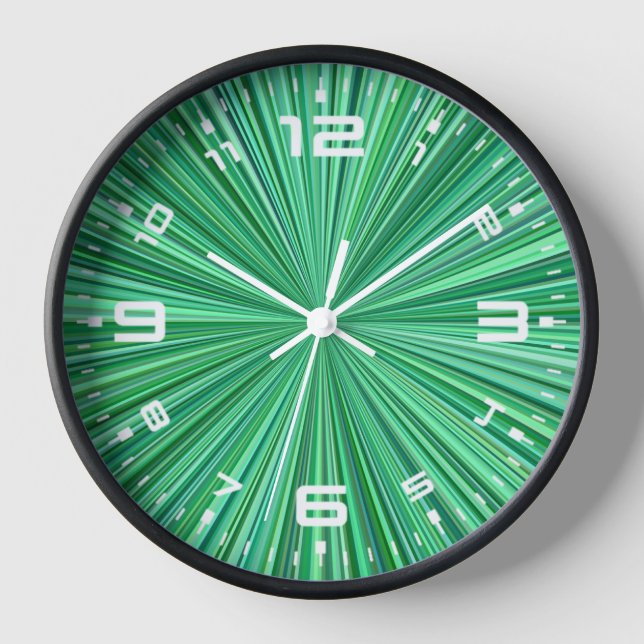 Horloge Fond à rayures radiales bleues-23156 (Recto)