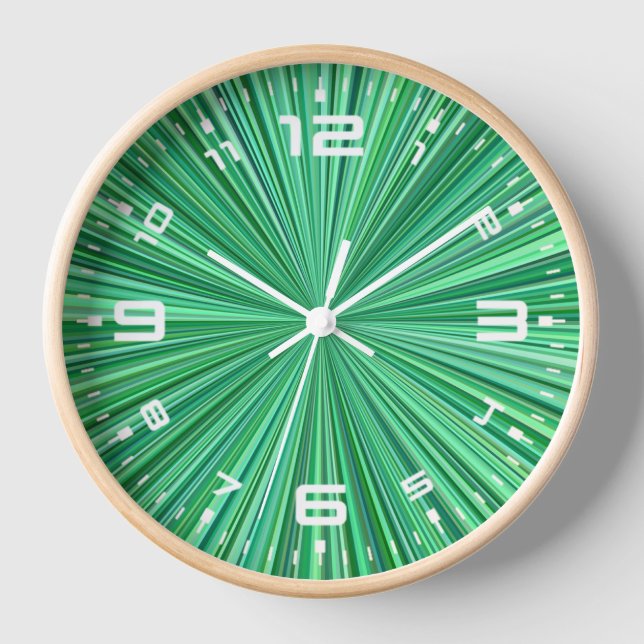 Horloge Fond à rayures radiales bleues-23156 (Recto)
