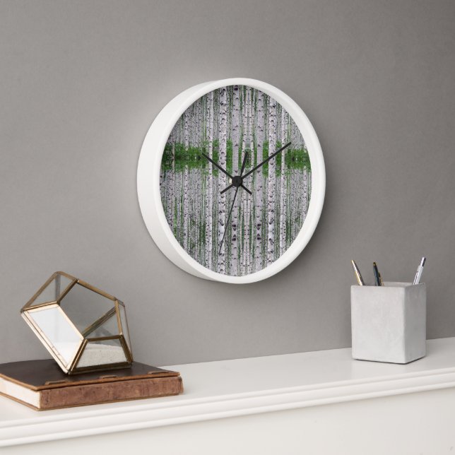 Horloge Forêt de Birch Nature (Bureau)