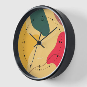 Horloge Formes organiques colorées arrière - plan