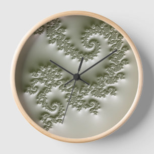 Horloge Fractale vert pâle