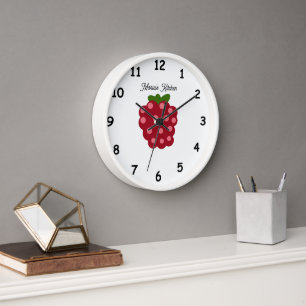 Horloge Framboise roux couture cuisine murale