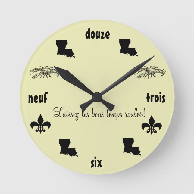 Horloge Française À Thème Cajun Louisiane (Recto)