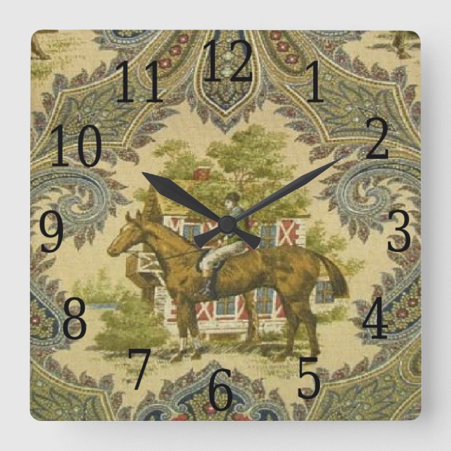 Horloge française d'impression de cheval (Recto)