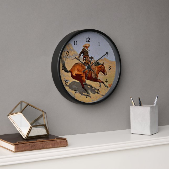 Horloge Frederic Remington, Le Cowboy, (Bureau)