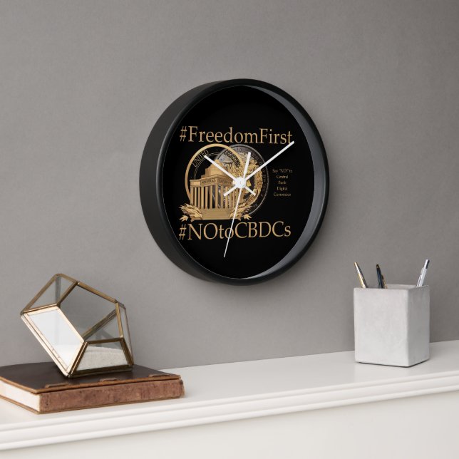Horloge #FreedomFirst : Portefeuille de la liberté - Embra (Bureau)