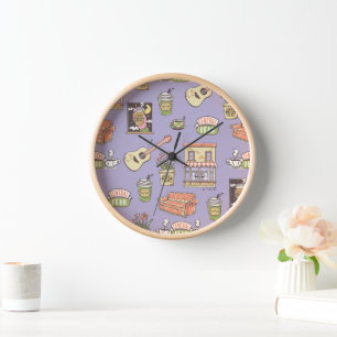 Horloge FRIENDS™   Motif d'icône violet