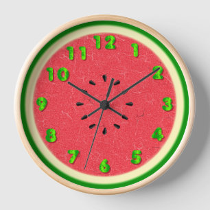 Horloge Fruit d'été de la tranche de pastèque
