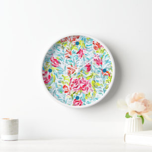 Horloge Fun Funky Summer Colors Peinture Art