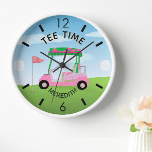 Horloge Fun Golf Course Nom du panier Tee Time