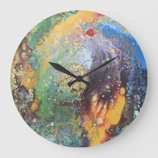 Horloge funky. OEuvre d'art originale.