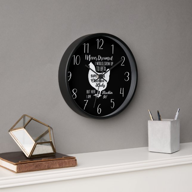 Horloge funny chicken lover (Bureau)