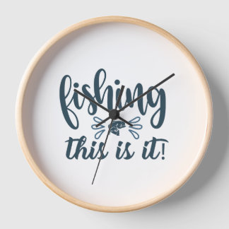 Horloge Funny Fishing Shirt avec slogan