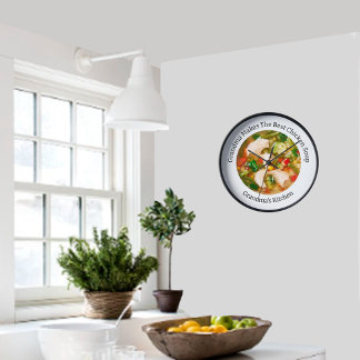 Horloge Funny Grandma Chicken Soup Kitchen Wall Clocks
