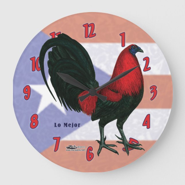 Horloge Gallo Rouge Noir (Recto)