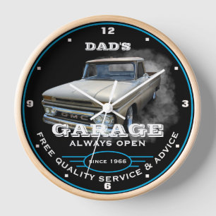 Horloge Garage papa ou n'importe quel nom Toujours ouvrir 