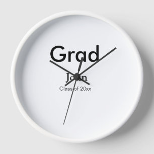 Horloge garçon diplômé ajouter nom félicitations date anné