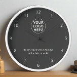 Horloge Gary Logo l Bureau d'affaires Brandé Grey<br><div class="desc">Améliorez votre décor de bureau grâce à notre horloge grise de marque bureau,  avec votre logo Gary. Ce garde-temps élégant et fonctionnel améliore votre espace de travail tout en promouvant votre marque avec sophistication.</div>
