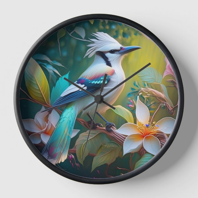 Horloge Geai ailé à crête (Recto)