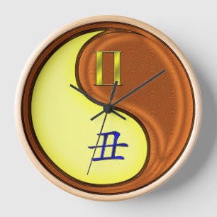 Horloge Gémeaux & Bœuf de Bois
