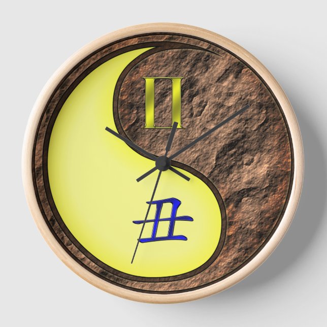 Horloge Gémeaux & Bœuf de Terre (Recto)