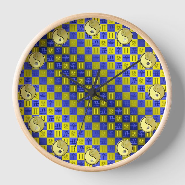 Horloge Gémeaux & Bœuf Métal (Recto)
