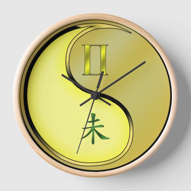 Horloge Gémeaux & Chèvre Métal (Recto)