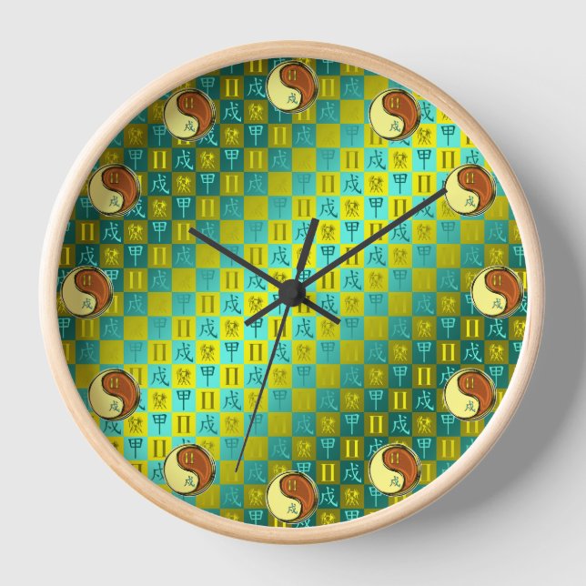 Horloge Gémeaux & Chien de Bois (Recto)