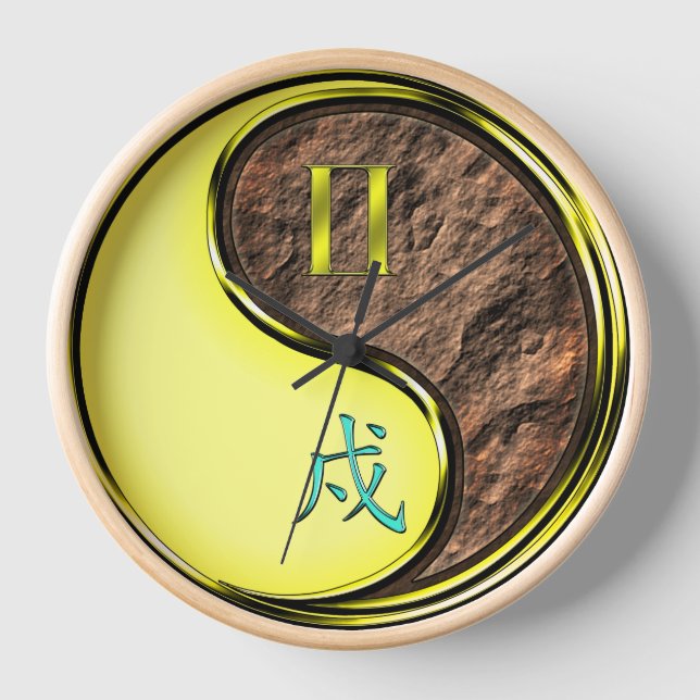 Horloge Gémeaux & Chien de Terre (Recto)