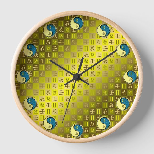 Horloge Gémeaux & Dragon d'eau (Recto)