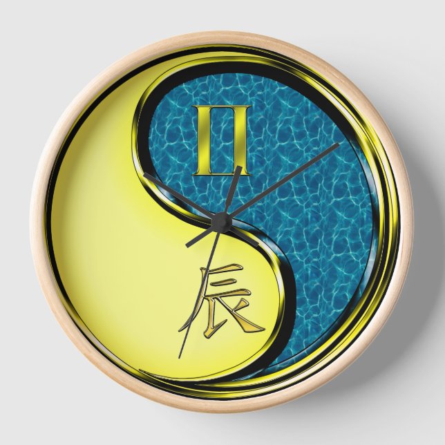 Horloge Gémeaux & Dragon d'eau (Recto)