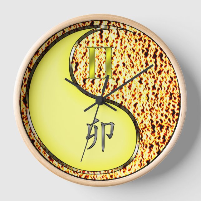 Horloge Gémeaux & Lapin de Feu (Recto)