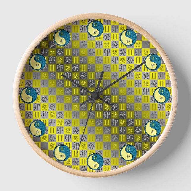 Horloge Gémeaux & Lapin d'eau (Recto)