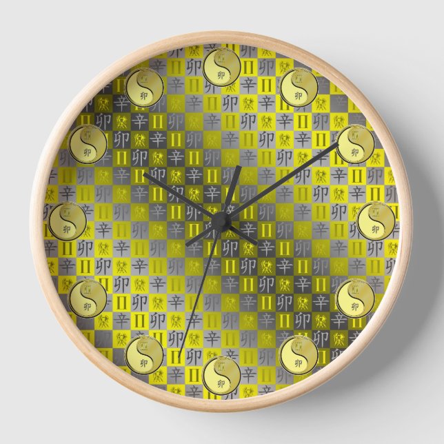 Horloge Gémeaux & Lapin Métal (Recto)