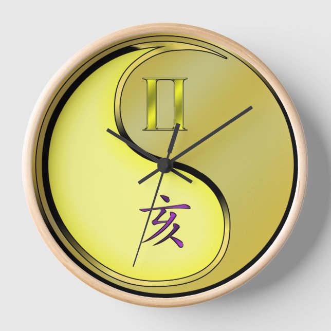 Horloge Gémeaux & Métal Sanglier (Recto)