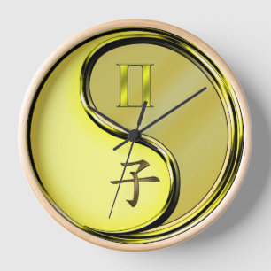 Horloge Gémeaux & Rat de Métal
