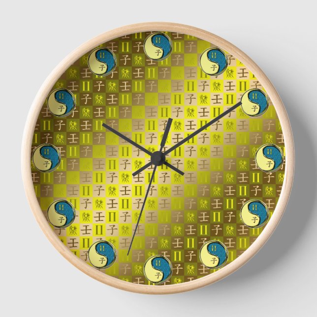 Horloge Gémeaux & Rat d'eau (Recto)