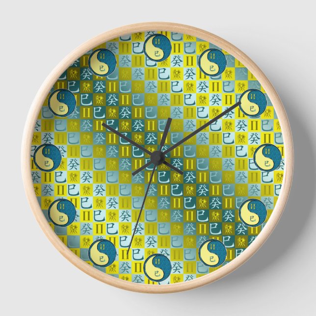 Horloge Gémeaux & Serpent d'eau (Recto)