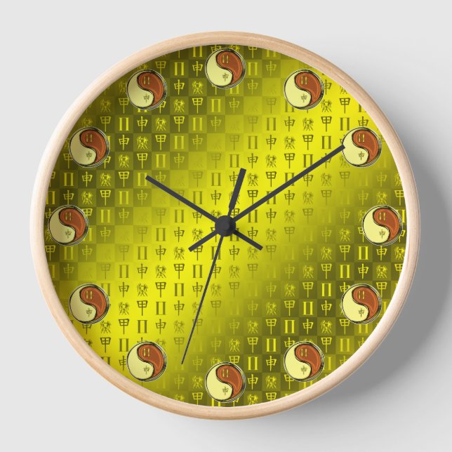 Horloge Gémeaux & Singe de Bois (Recto)